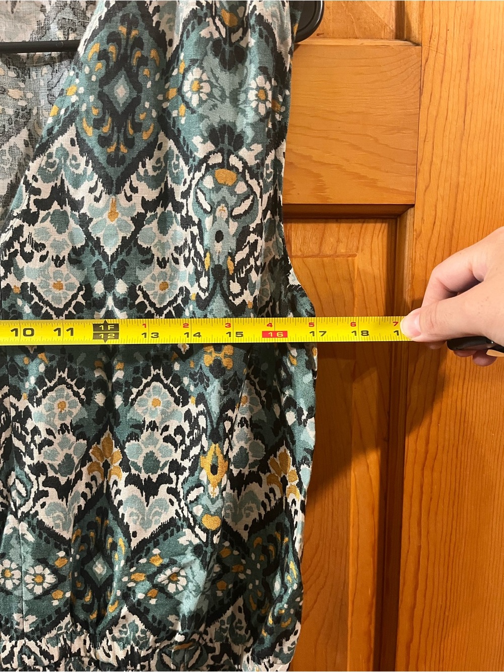 Garnet Hill Linen Maxi Dress 8 Green Side Slits Pockets Lagenlook Granola - Picture 11 of 11
